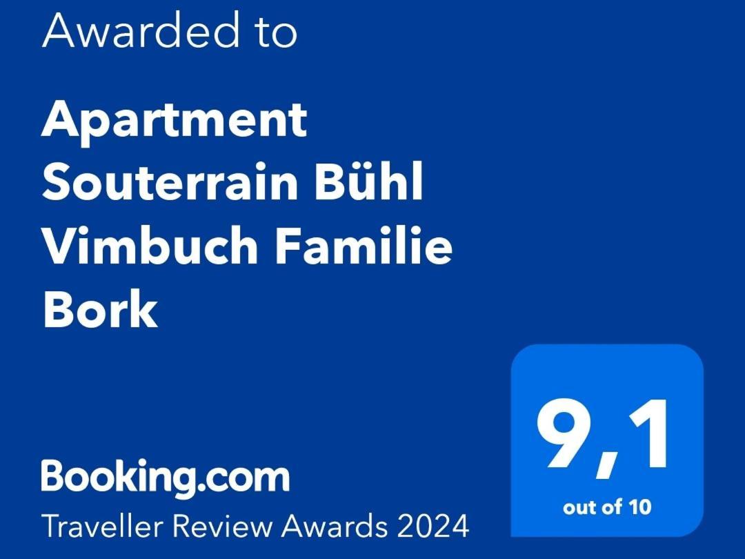 Apartment Souterrain Buehl Vimbuch Familie Bork Eksteriør bilde